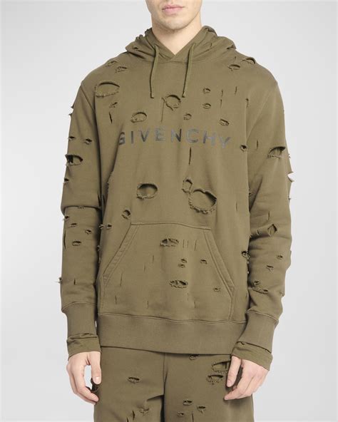 givenchy 17 hoodie|Givenchy destroyed hoodie.